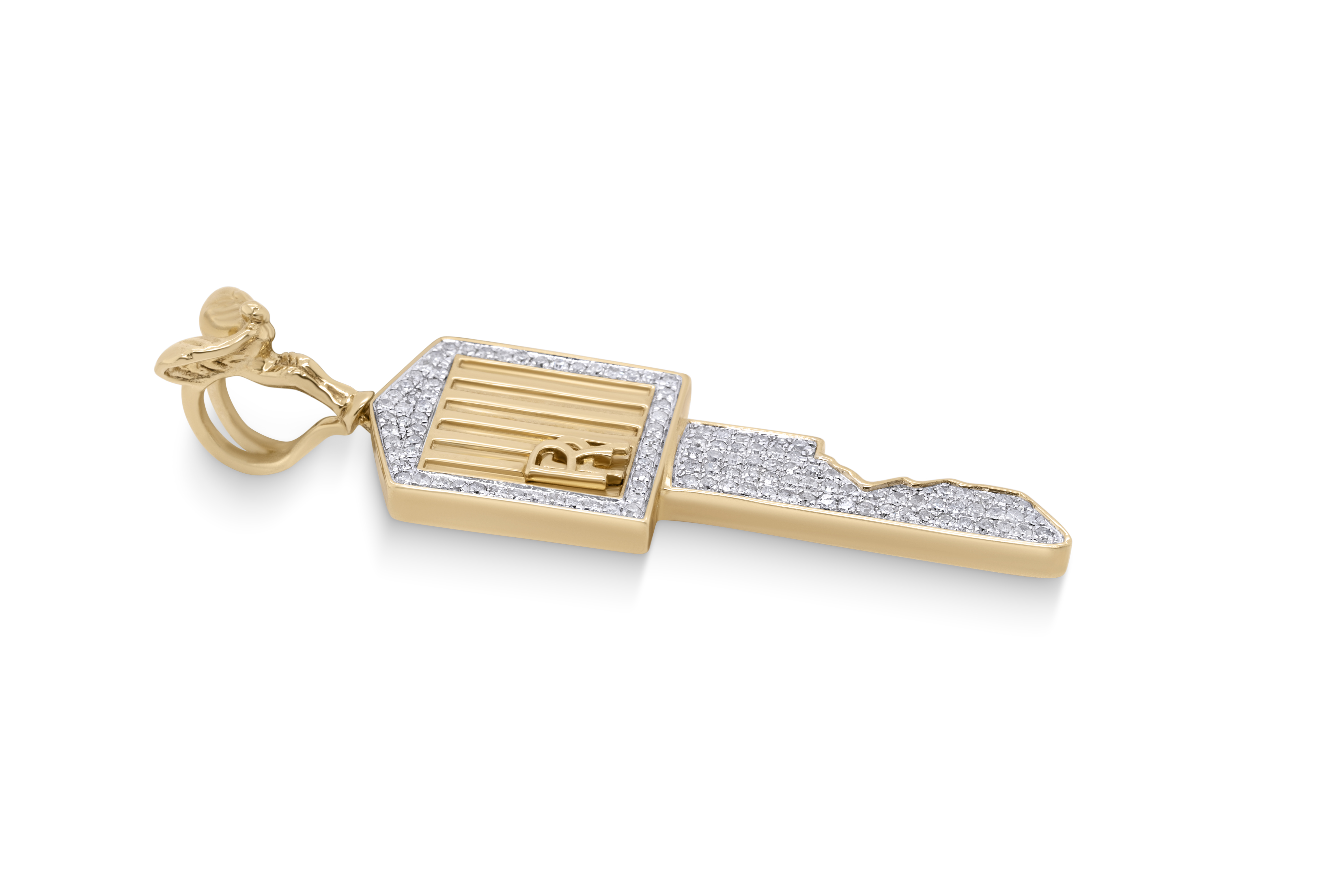 Diamond Rolls-Royce Key Pendant 0.67 ct. 10K Yellow Gold